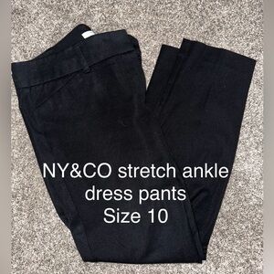 NY&CO Black Stretch Ankle Dress Pants